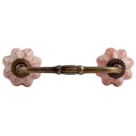 Baby Pink Ceramic Bridge Wardrobe Handle (Set Of One piece)